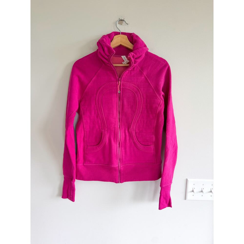Lululemon Calm & Cozy Zip Up Mock Neck Basic Jacket Raspberry Pink 8